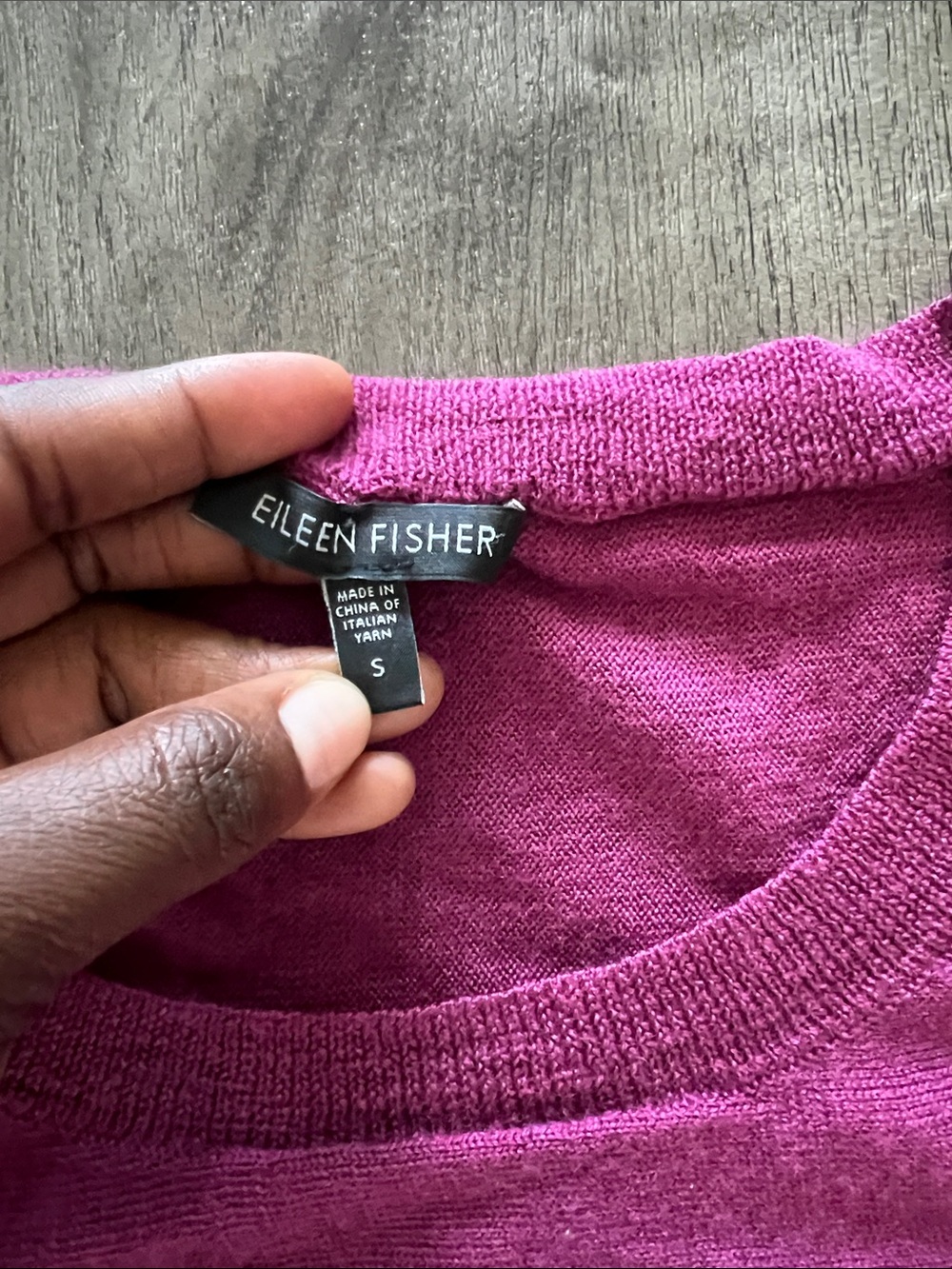 Eileen Fisher 100% Merino Wool Sweater Size Small Oversized - Picture 3 of 6